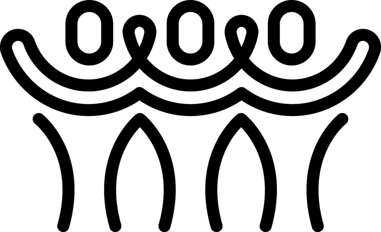 Black line icon for unity vector