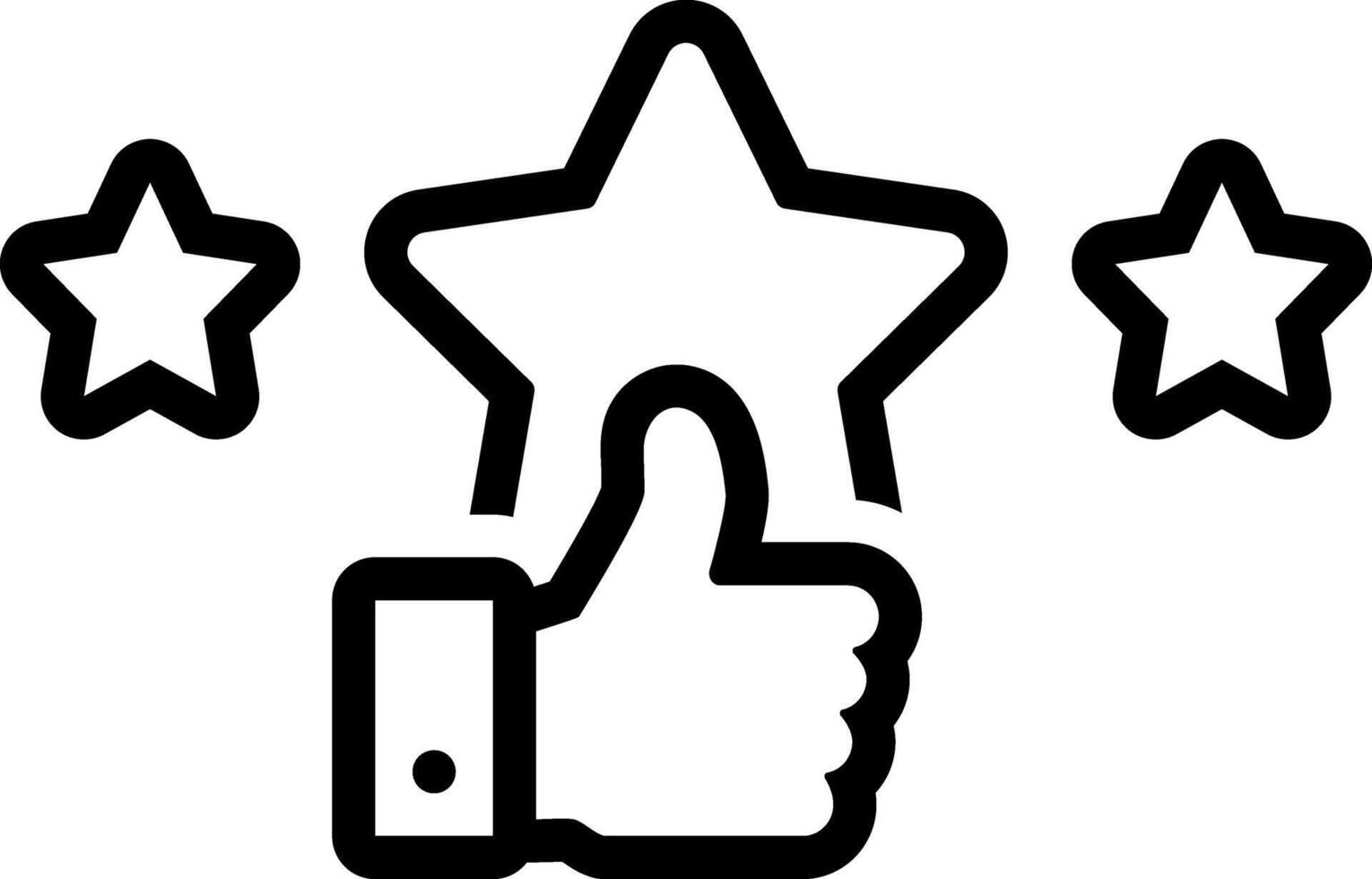 Black line icon for recommend vector