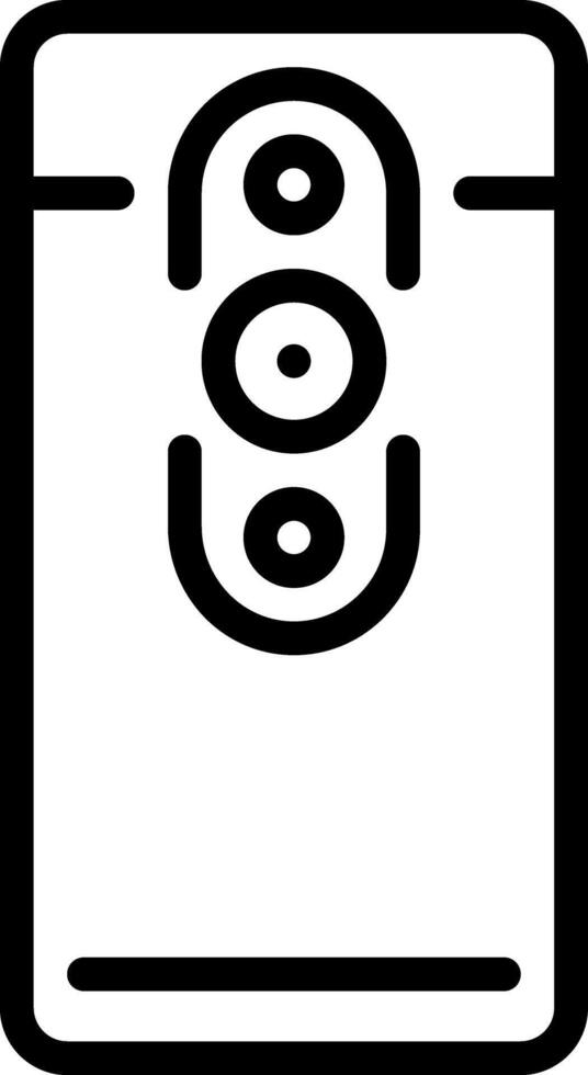 Black line icon for back camera vector