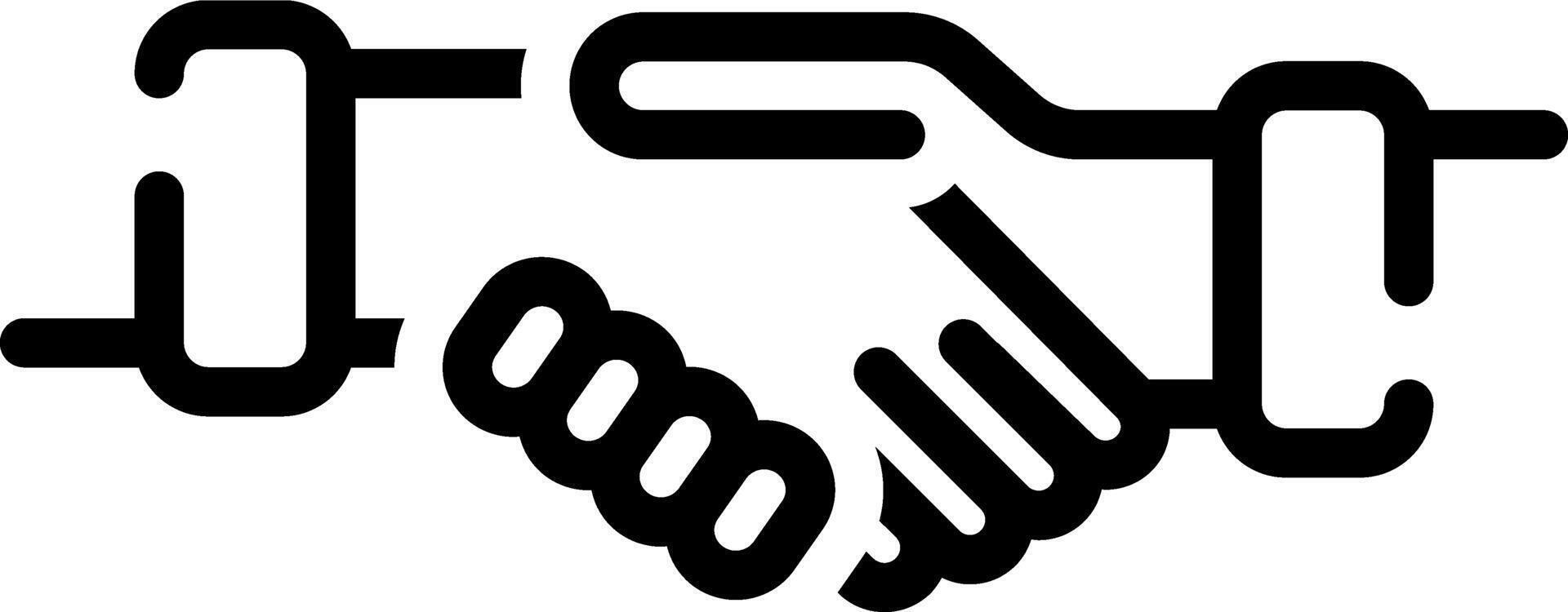 Black line icon for helping hand vector