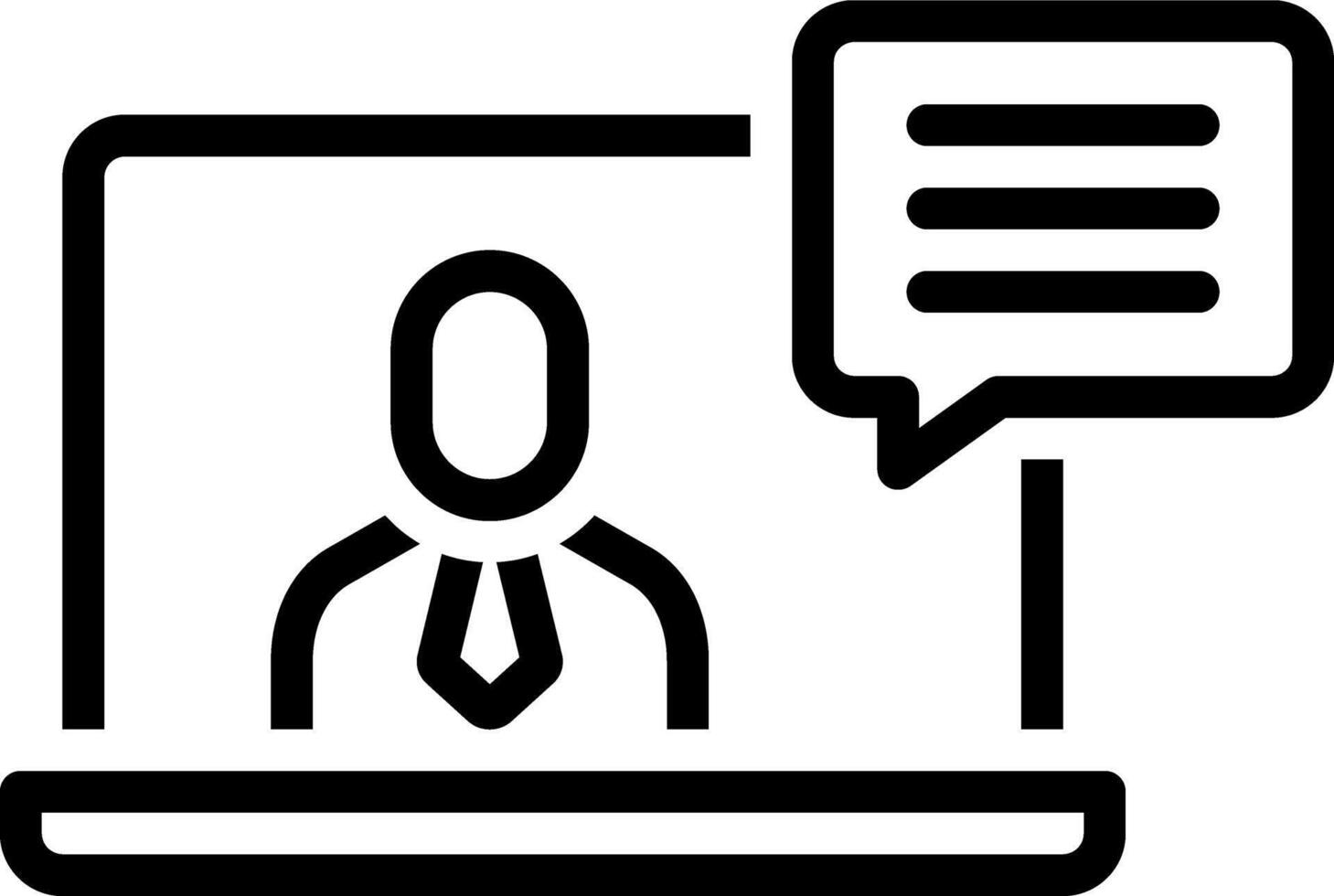 Black line icon for influence brand vector