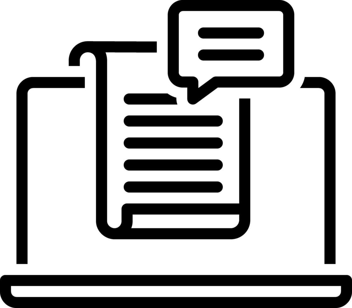 Black line icon for storytelling vector