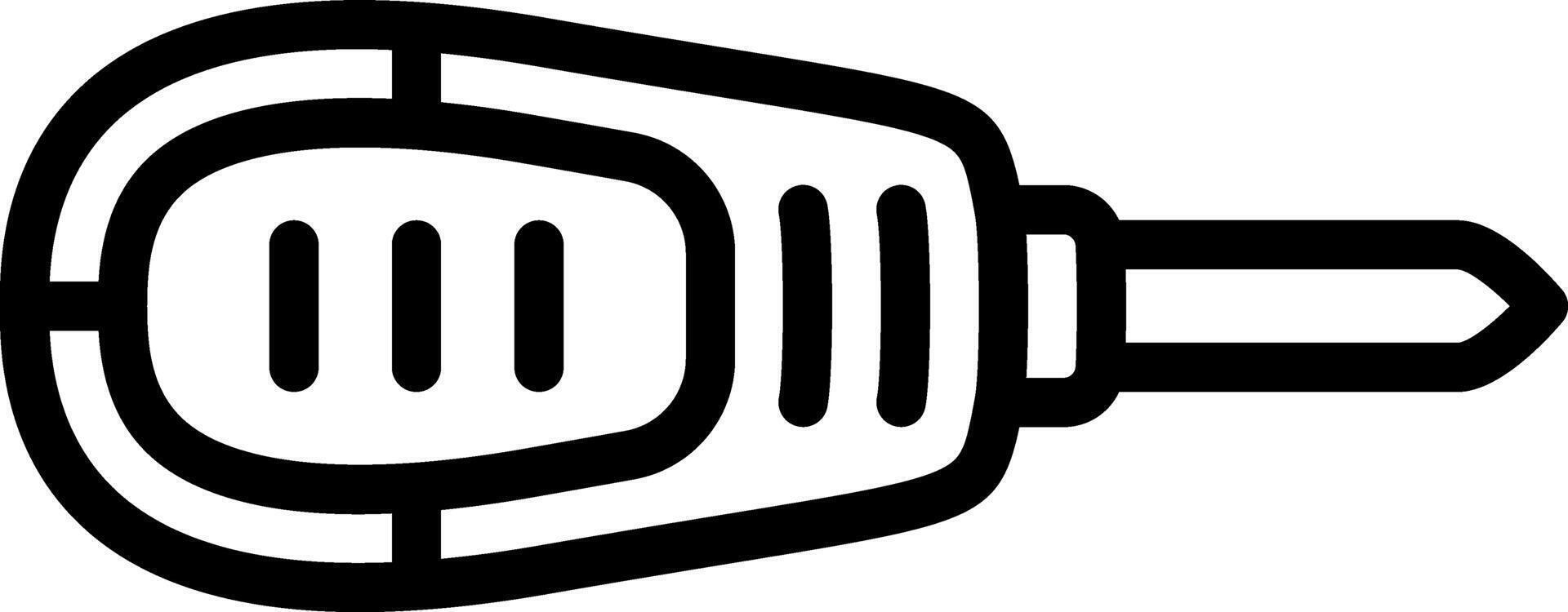 Black line icon for key vector