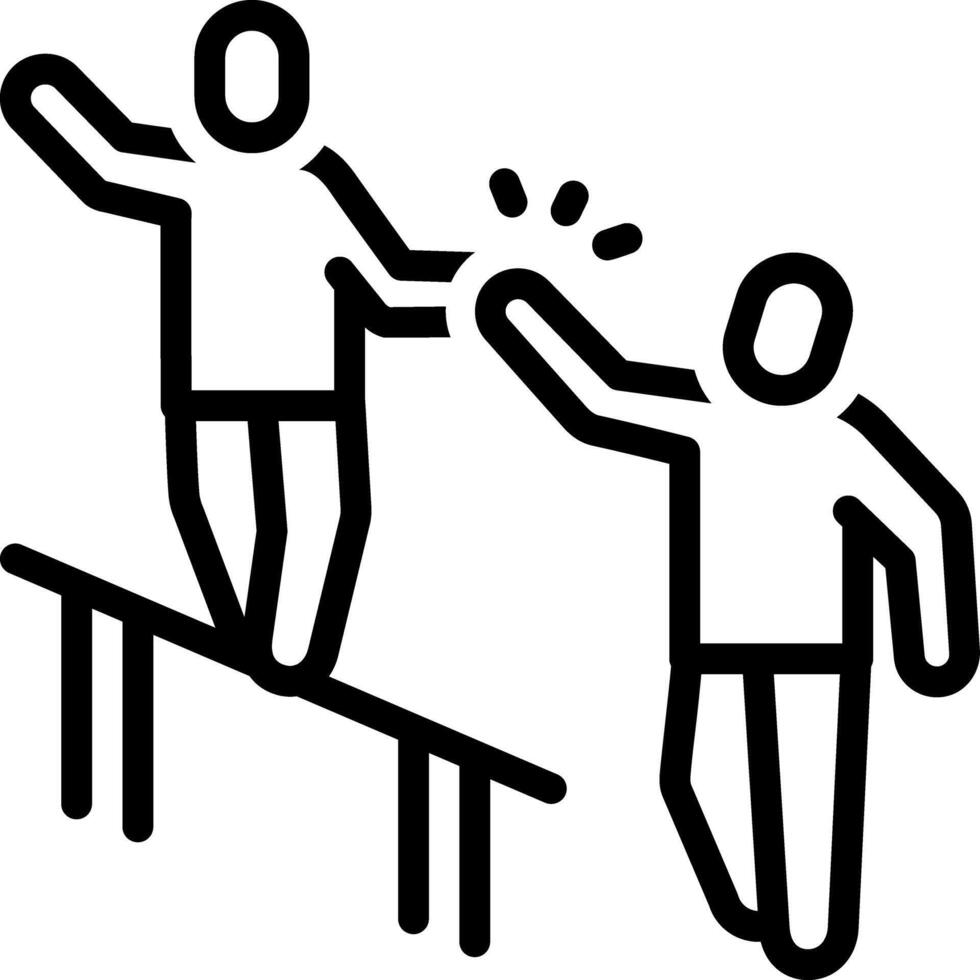 Black line icon for trust vector