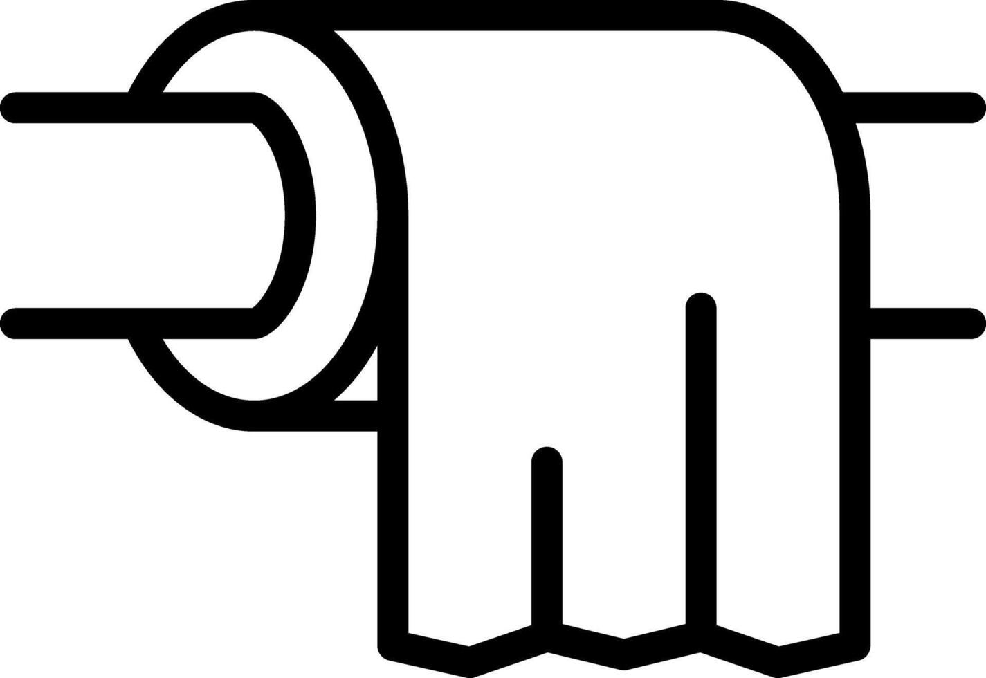 Black line icon for toilet paper vector