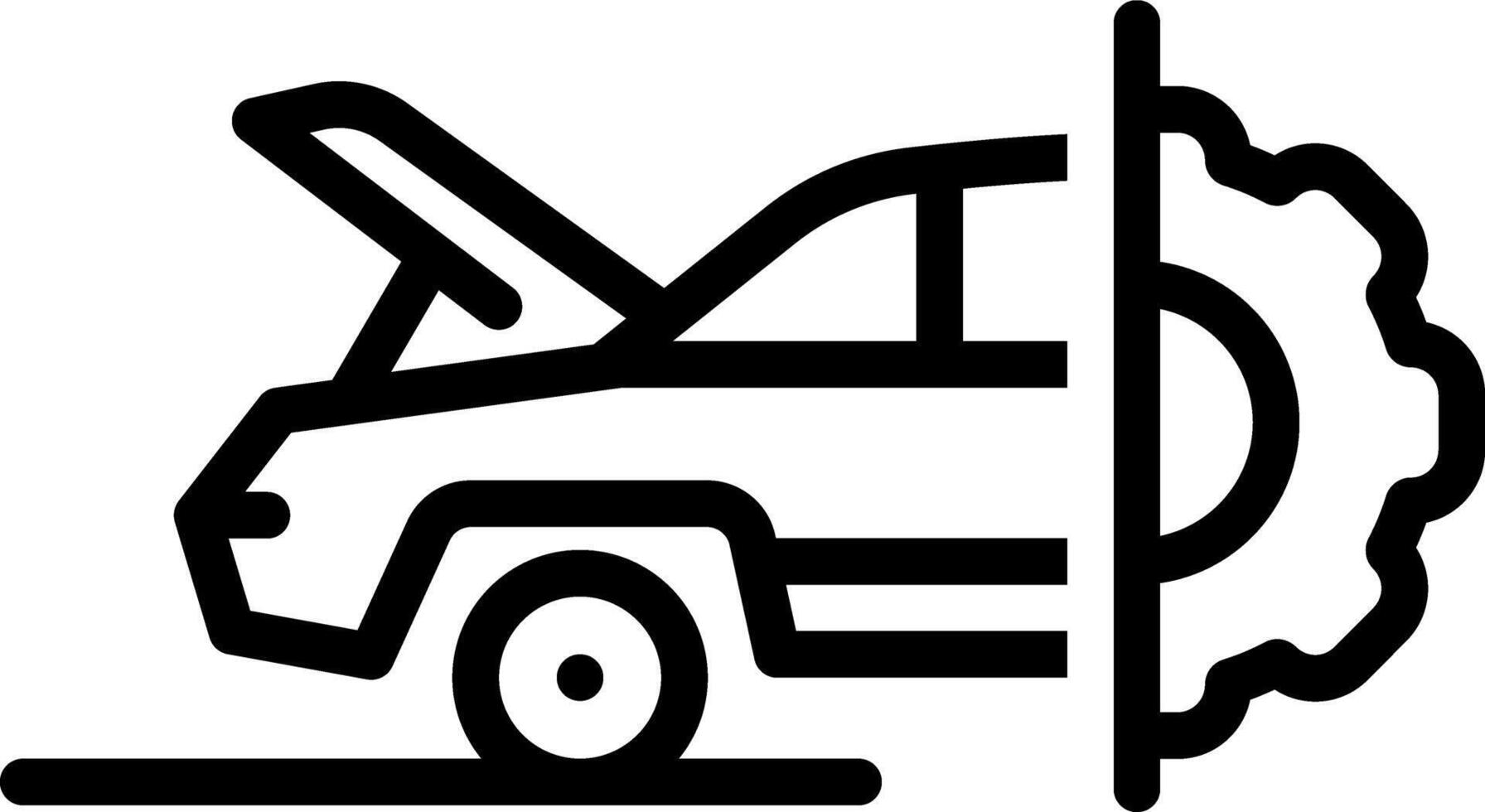 Black line icon for service vector