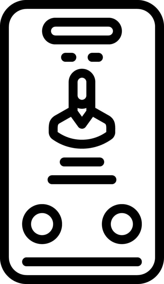 Black line icon for call vector