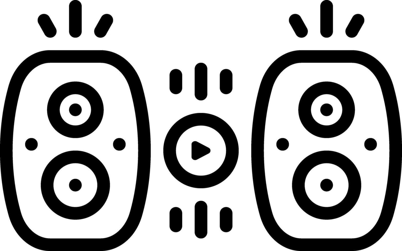 Black line icon for music vector