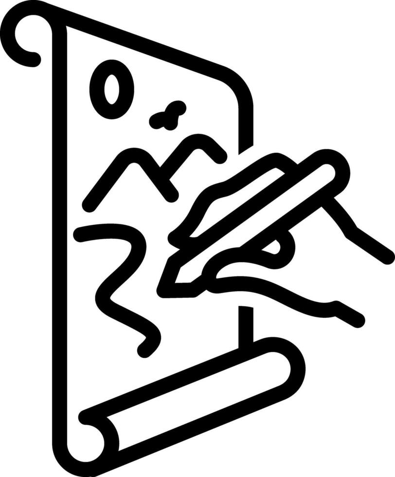 Black line icon for drawing vector