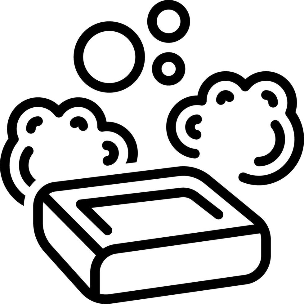 Black line icon for soap vector