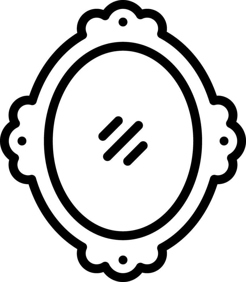 Black line icon for mirror vector