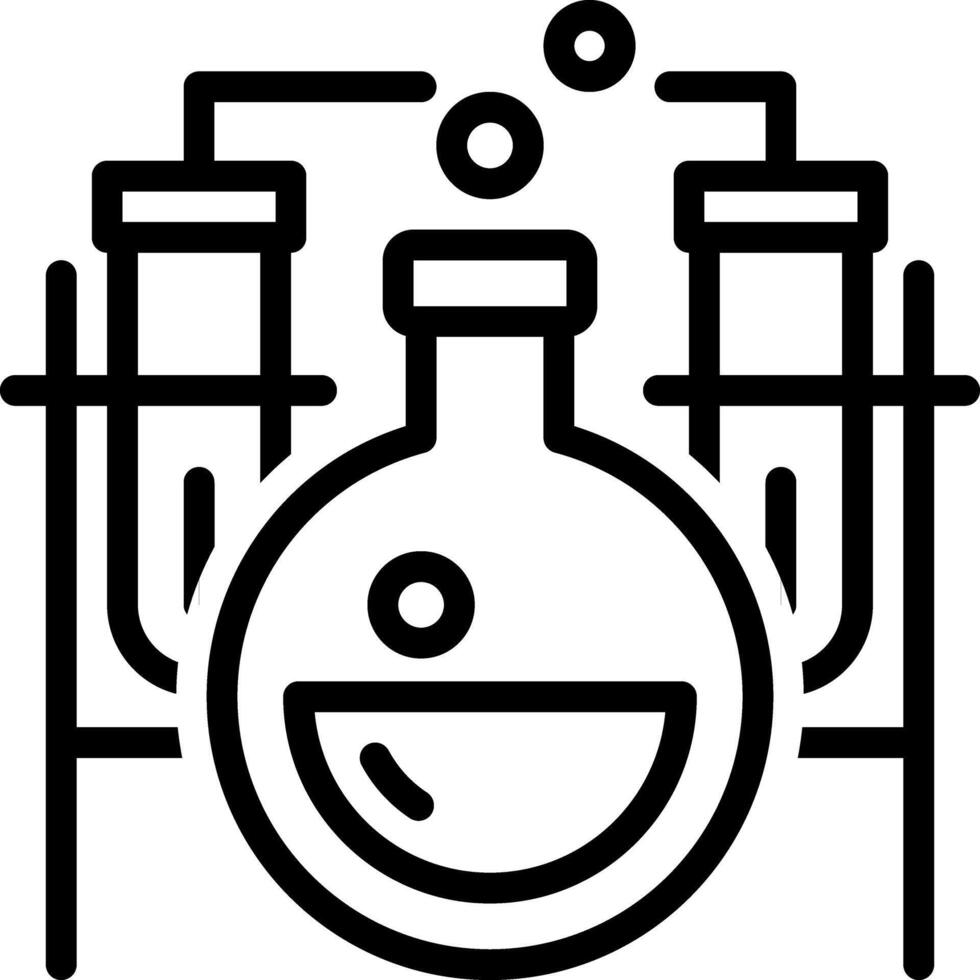 Black line icon for laboratory vector