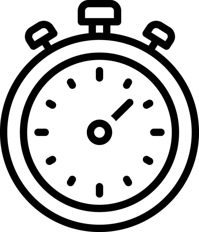 Black line icon for chronometer vector