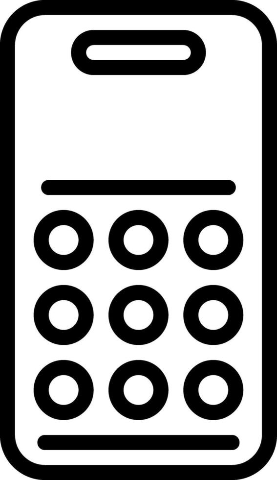 Black line icon for dial vector