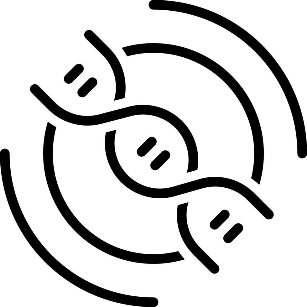 Black line icon for dna vector