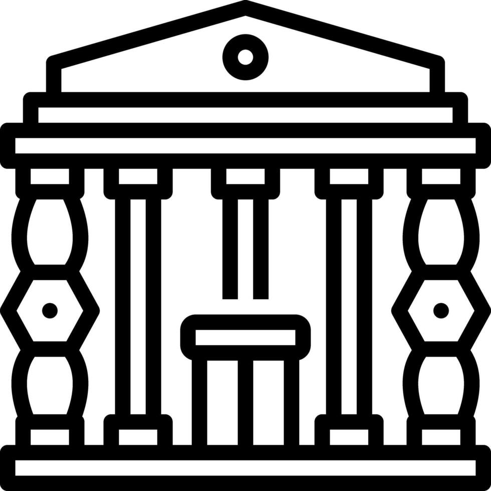 Black line icon for museum vector