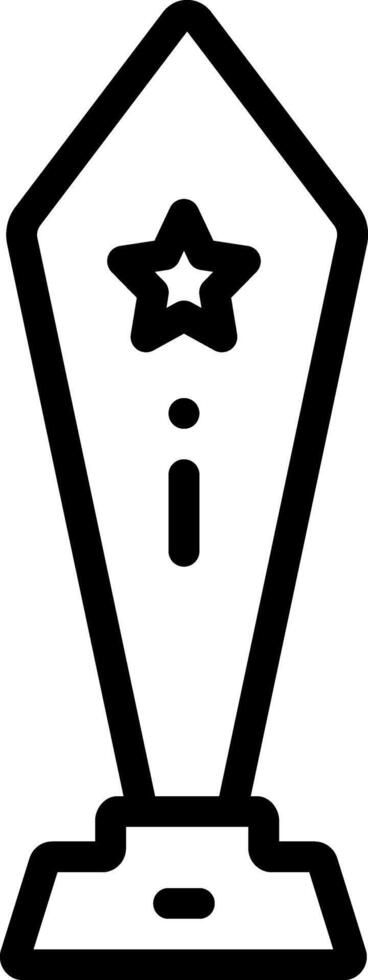 Black line icon for trophy vector