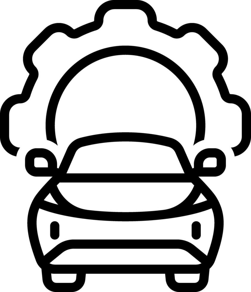 Black line icon for service vector