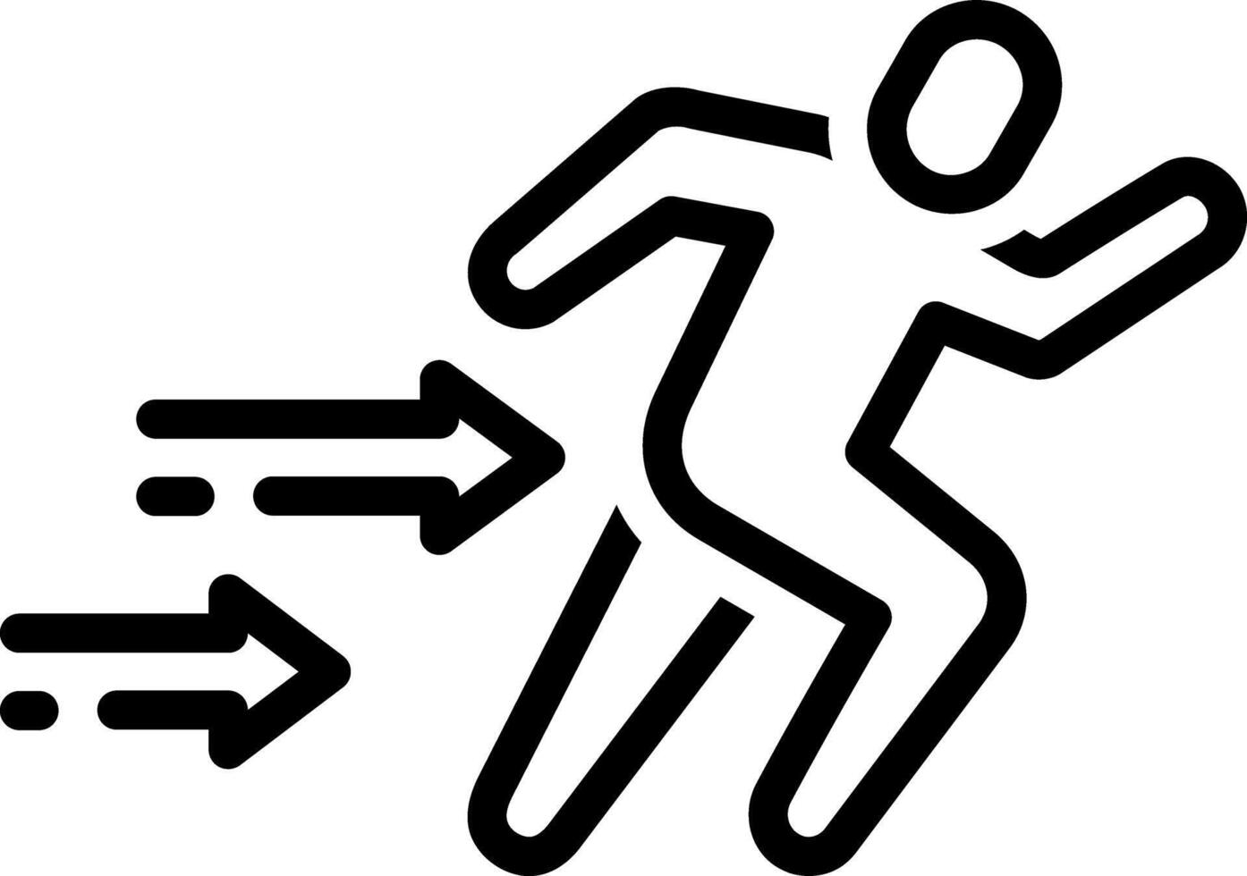 Black line icon for sprint vector