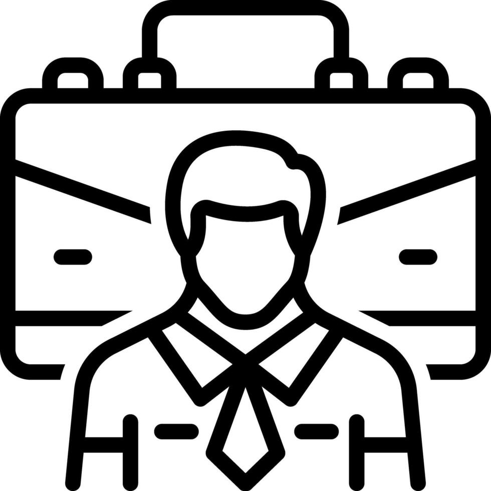 Black line icon for occupation vector