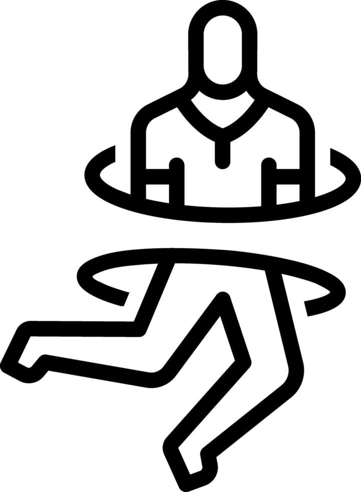 Black line icon for creativity vector