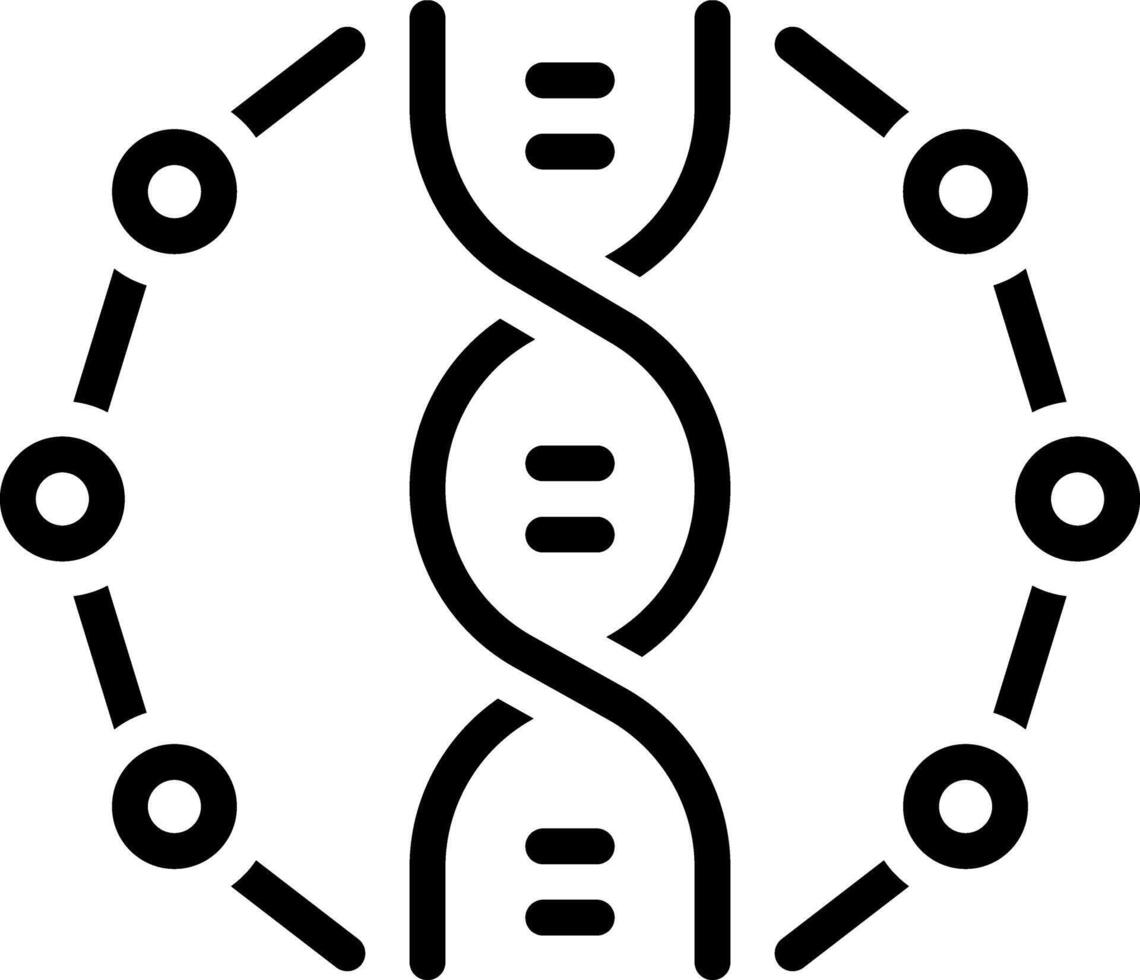 Black line icon for biology vector