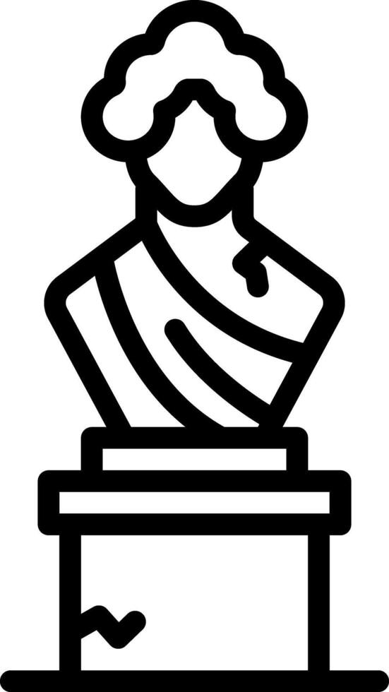 Black line icon for sculpture vector