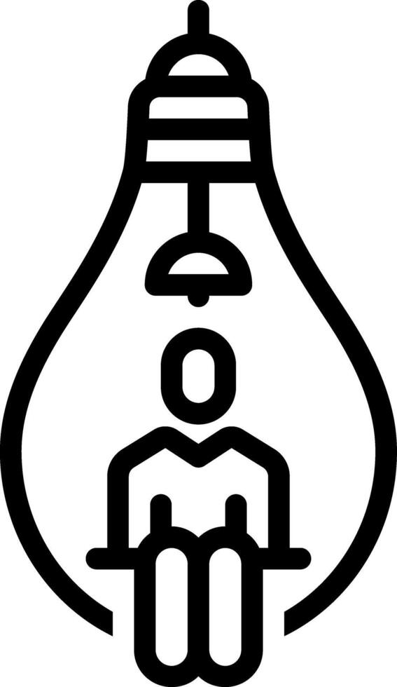 Black line icon for creativity vector