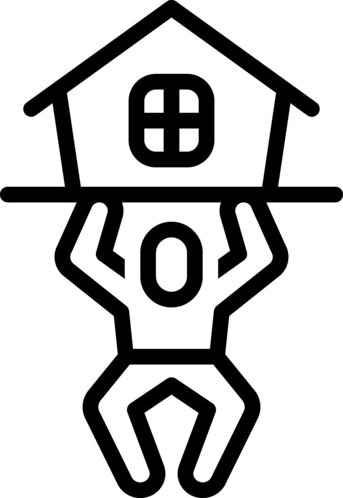 Black line icon for responsibility vector