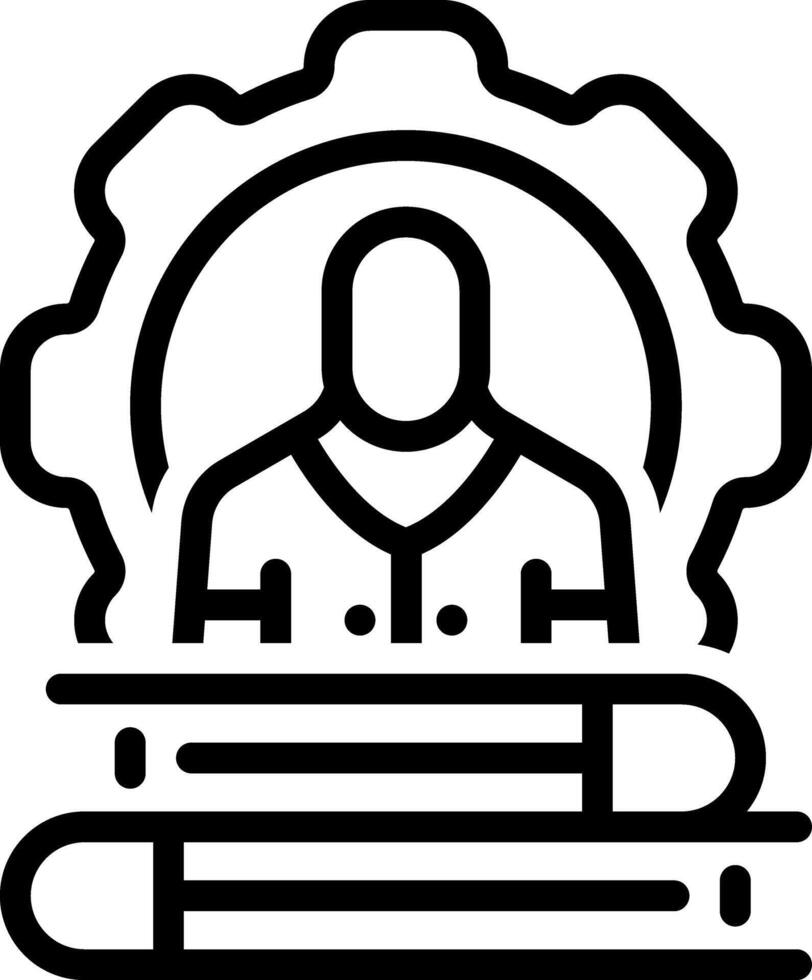Black line icon for skill vector