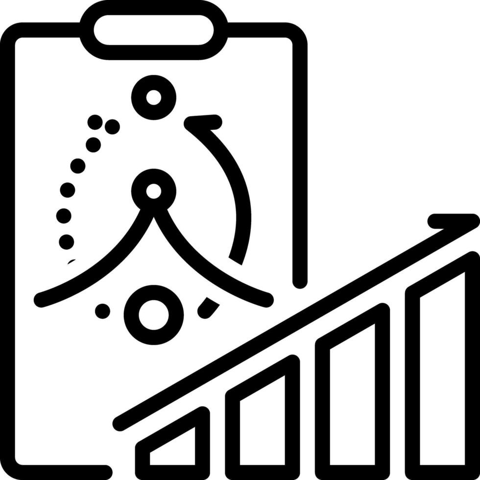 Black line icon for strategy vector