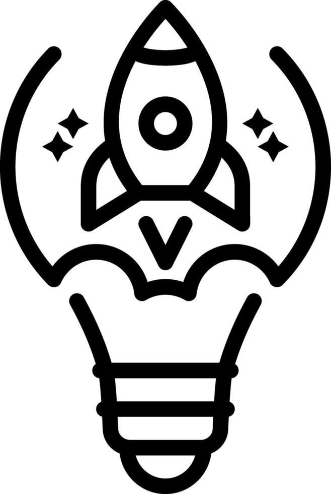 Black line icon for idea vector