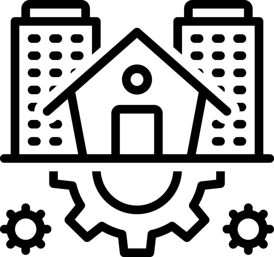 Black line icon for management vector