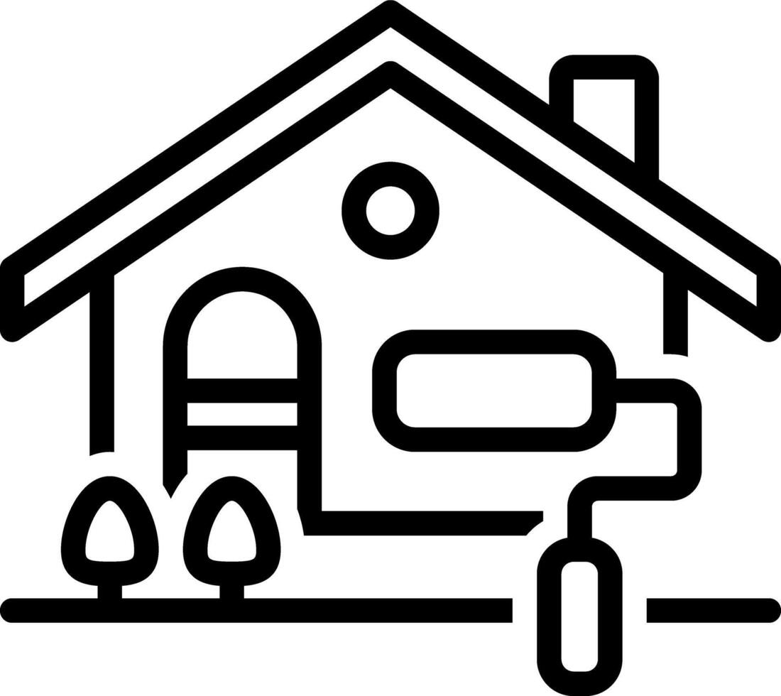 Black line icon for renovation vector