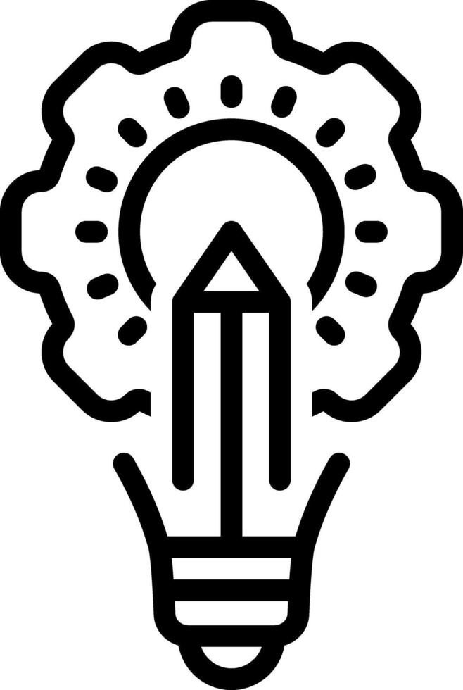 Black line icon for initiative vector