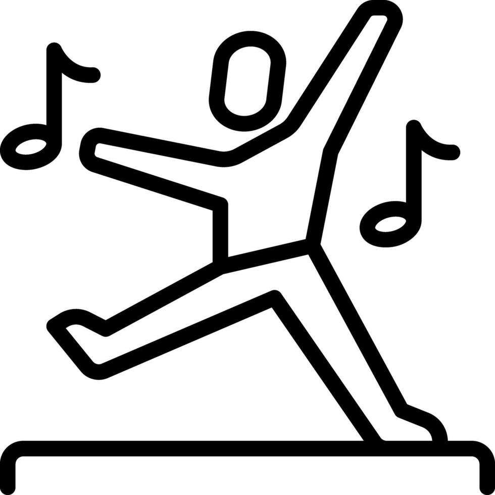 Black line icon for dance vector