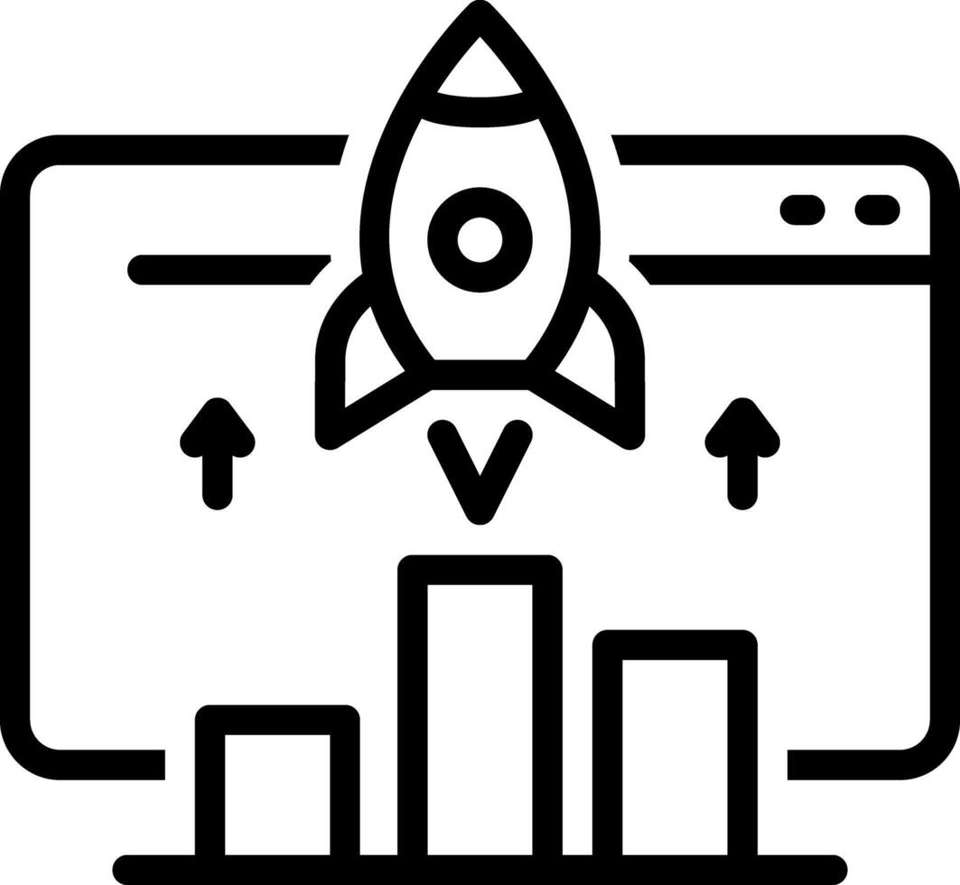 Black line icon for potential vector
