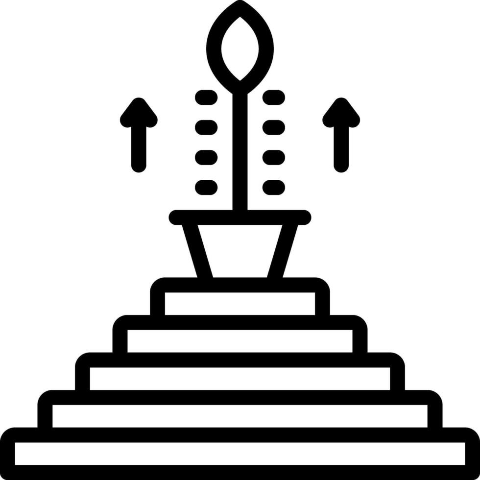 Black line icon for grow vector
