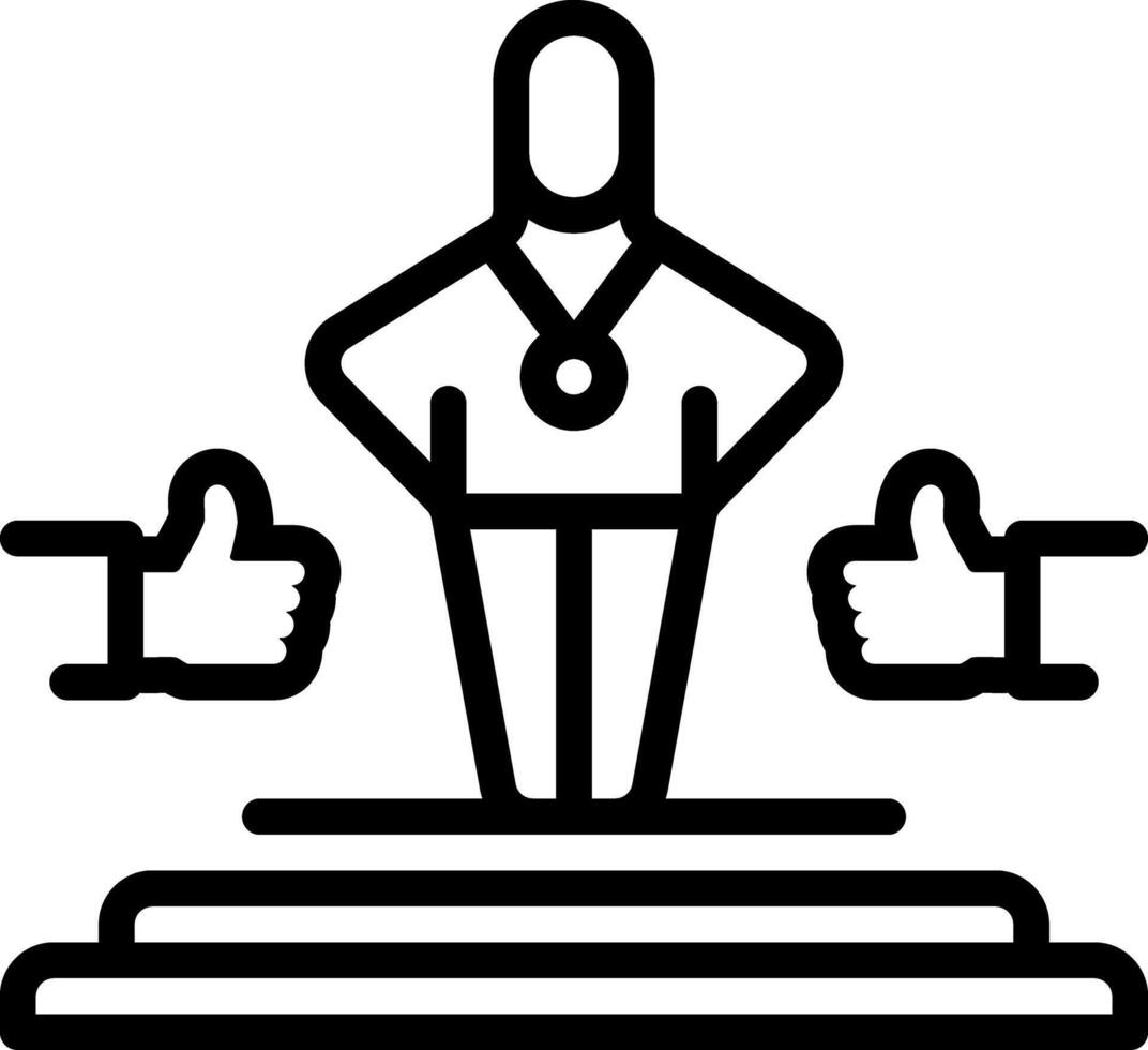 Black line icon for well done vector