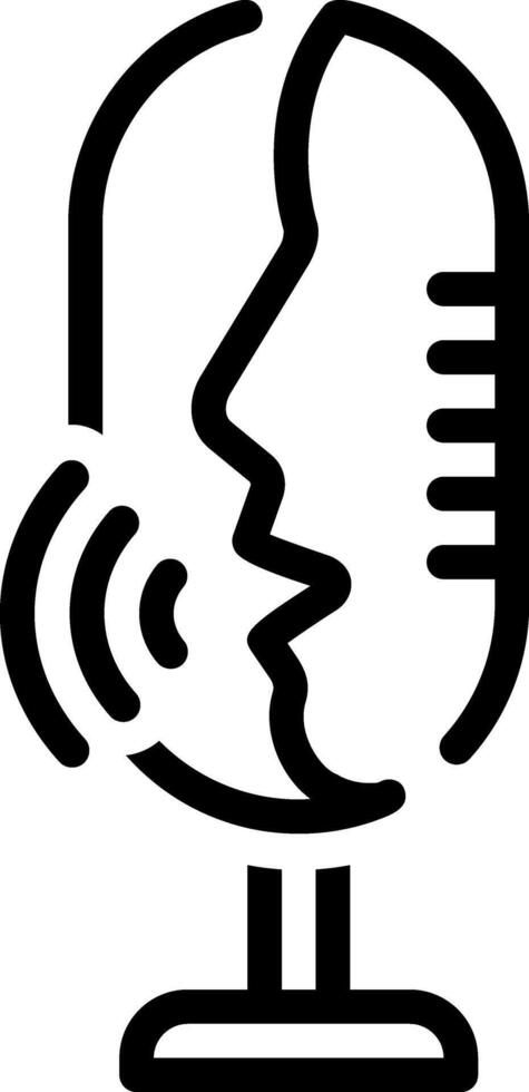 Black line icon for speak vector