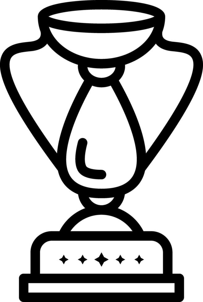 Black line icon for trophy vector