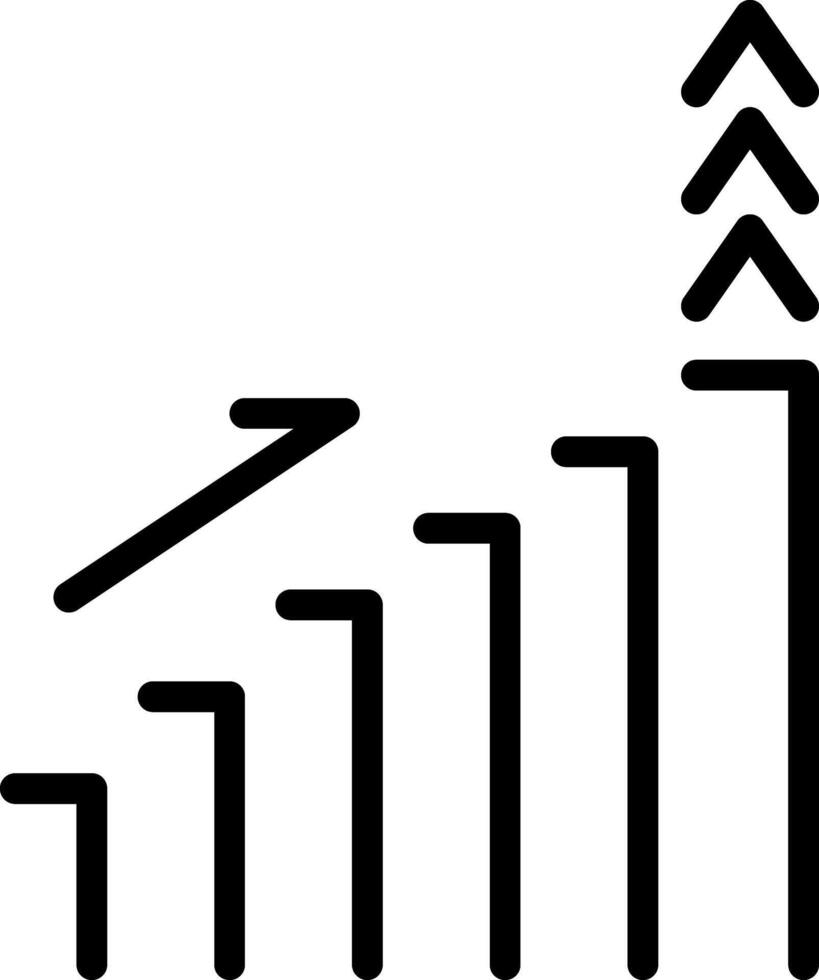 Black line icon for career vector