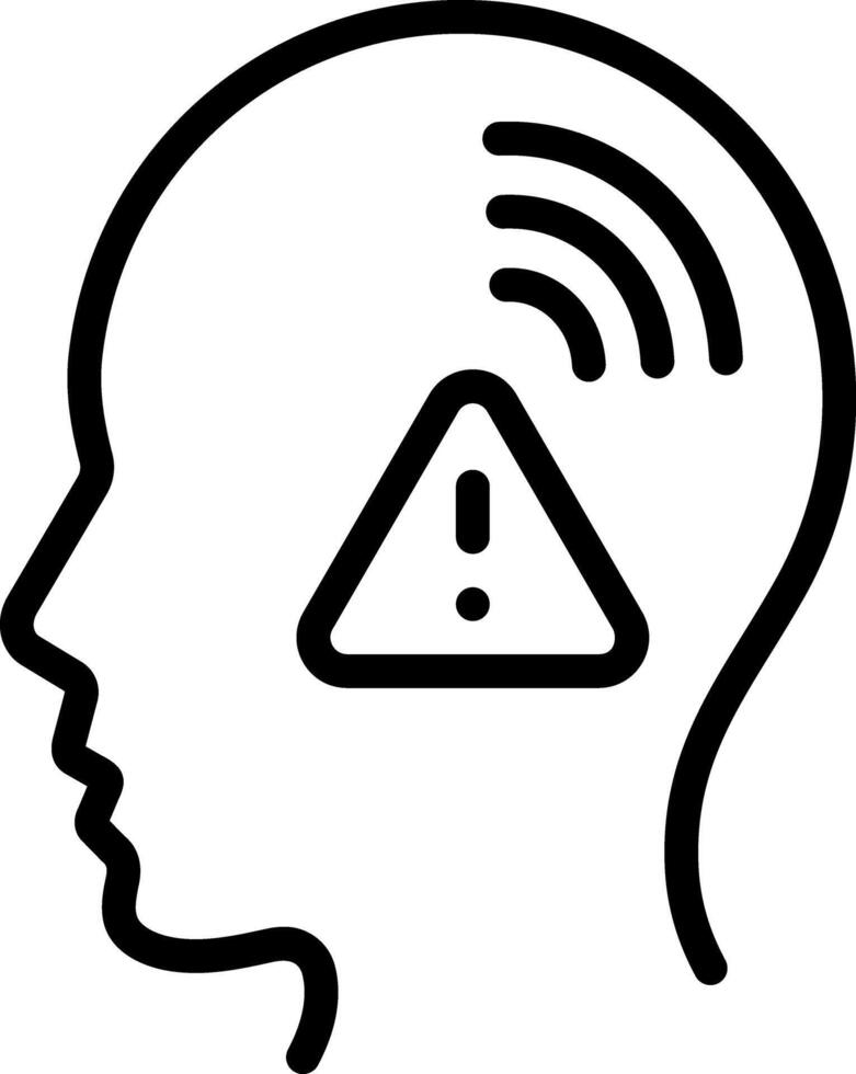 Black line icon for pay attention vector