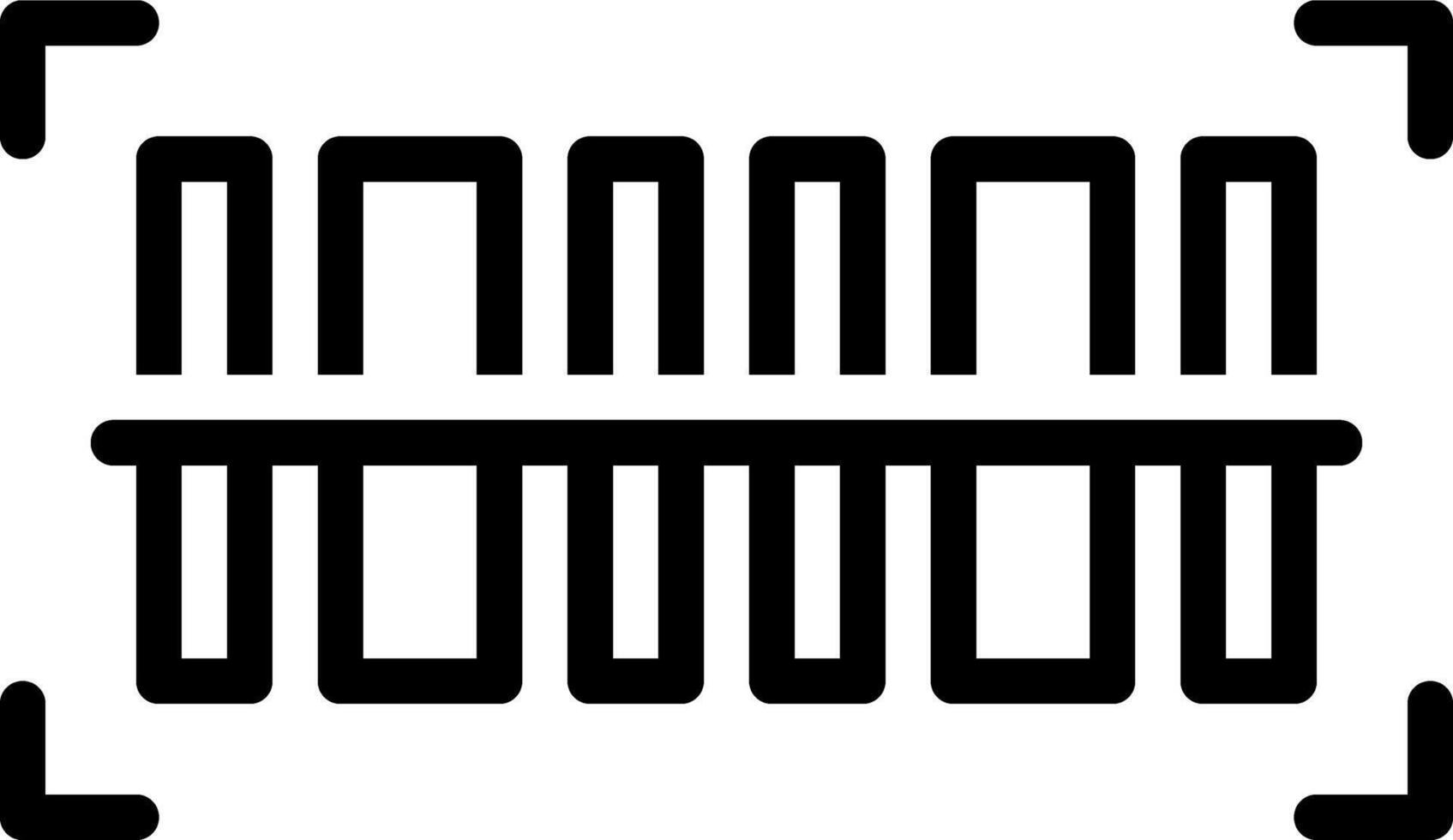 Black line icon for code vector