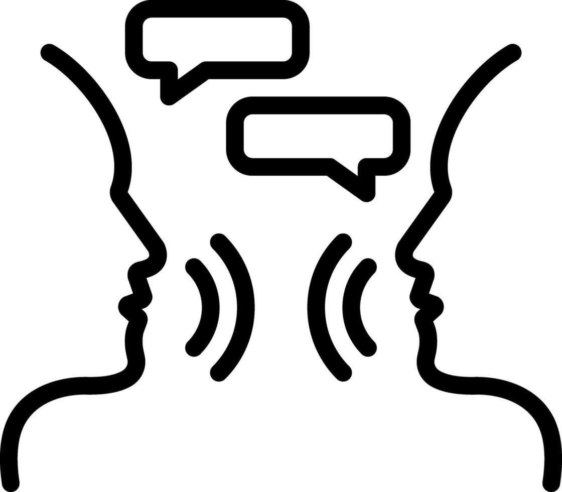 Black line icon for communicate vector