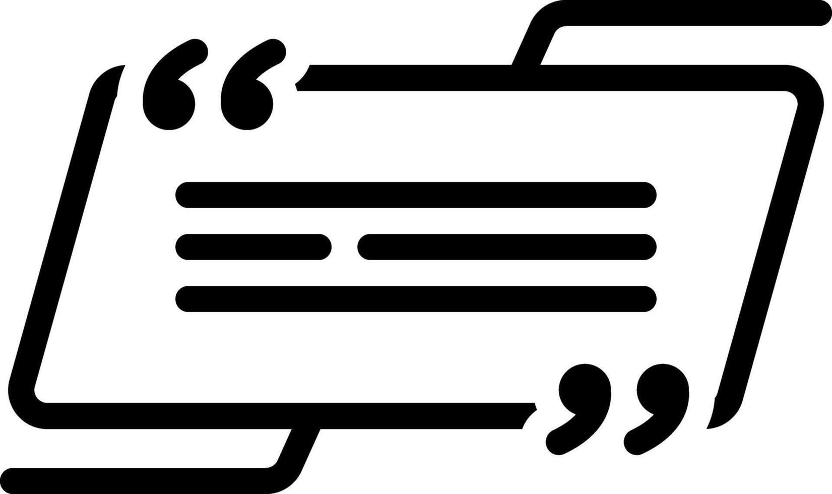 Black line icon for remark vector