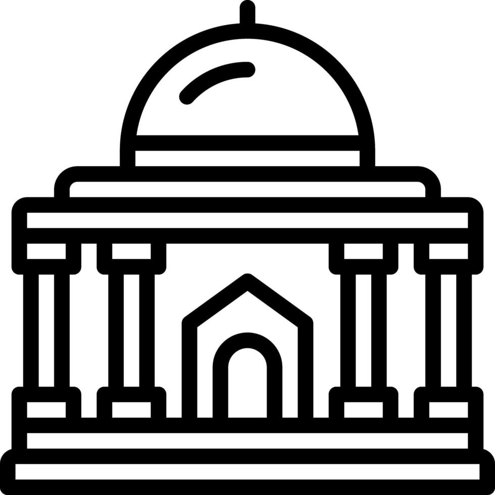 Black line icon for governmen vector