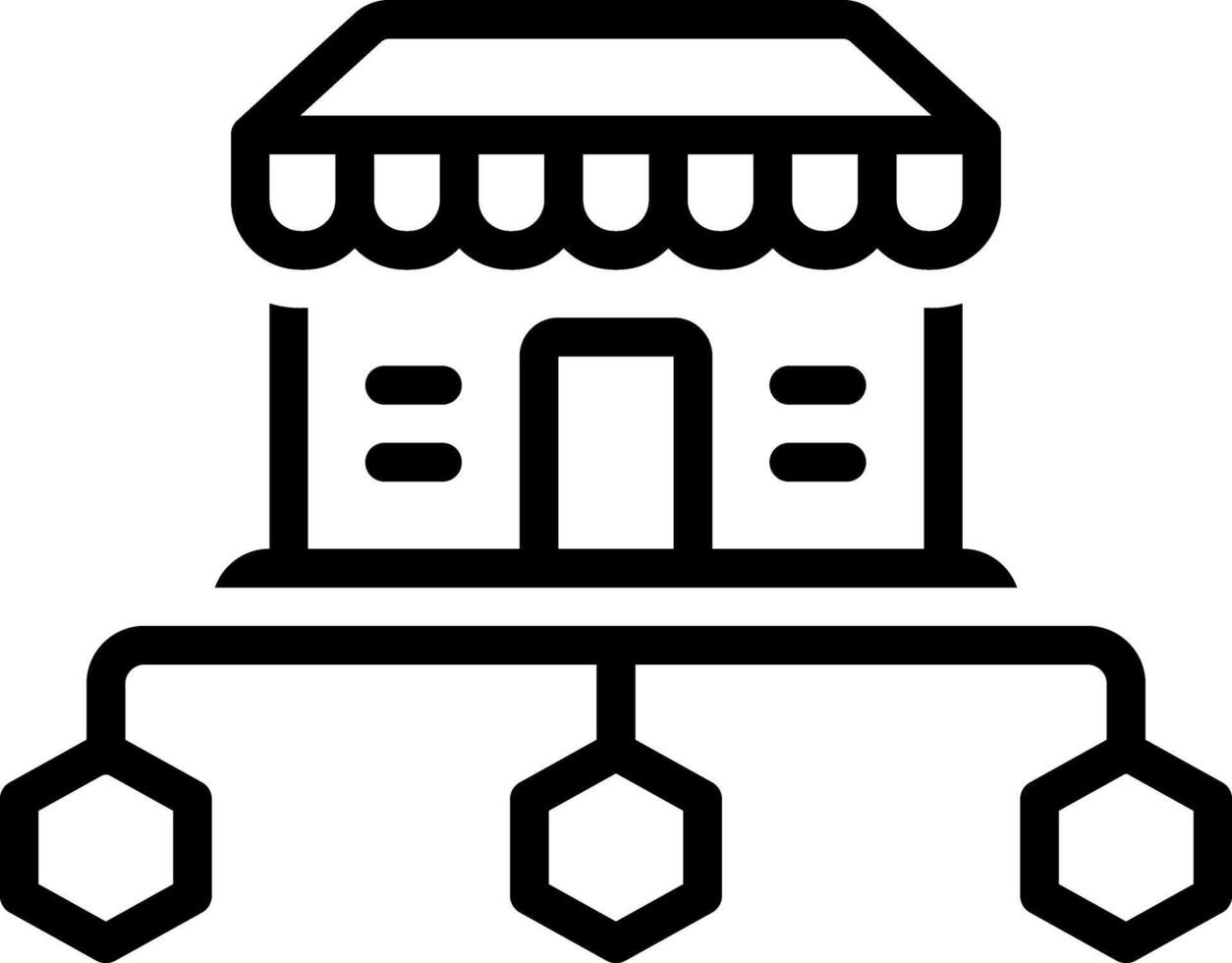 Black line icon for distribution vector