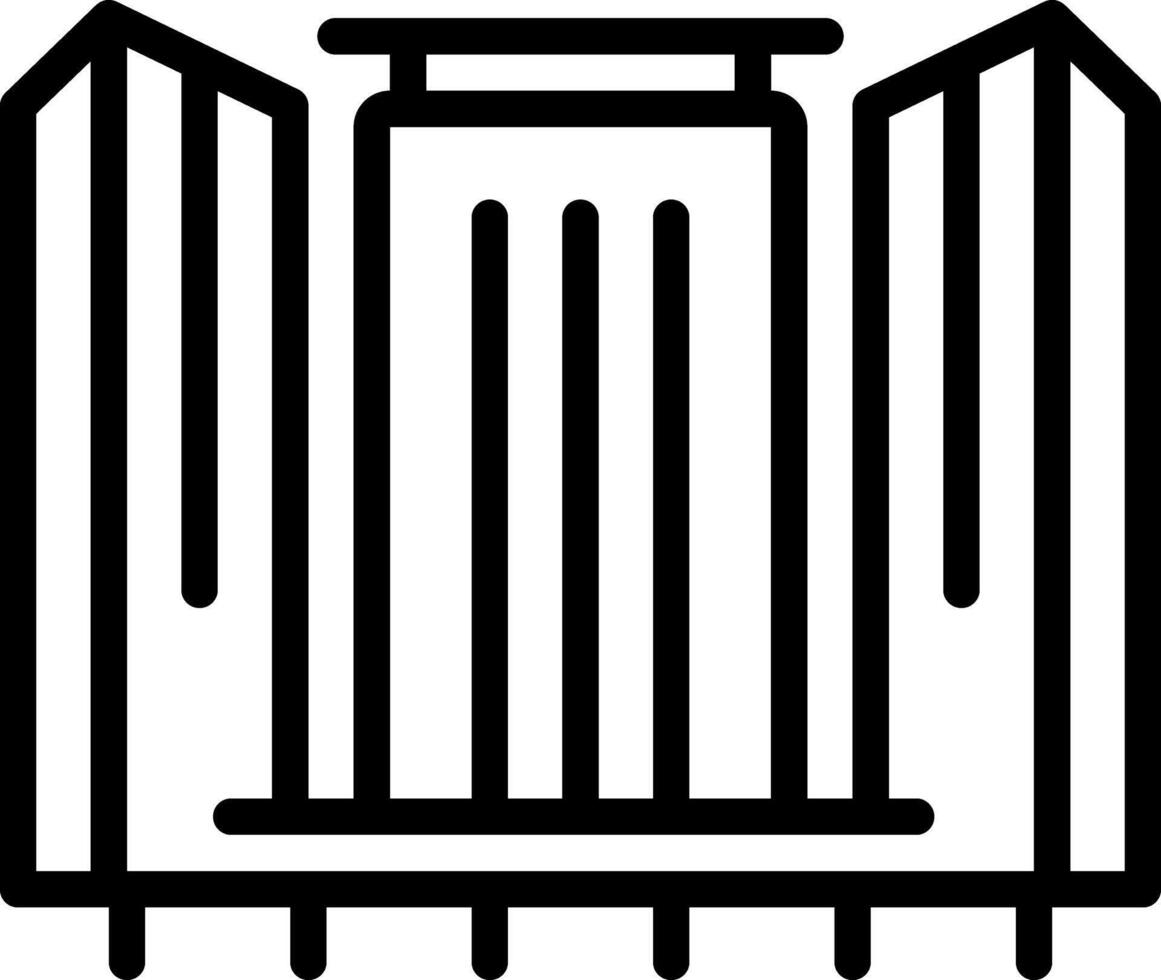 Black line icon for company vector