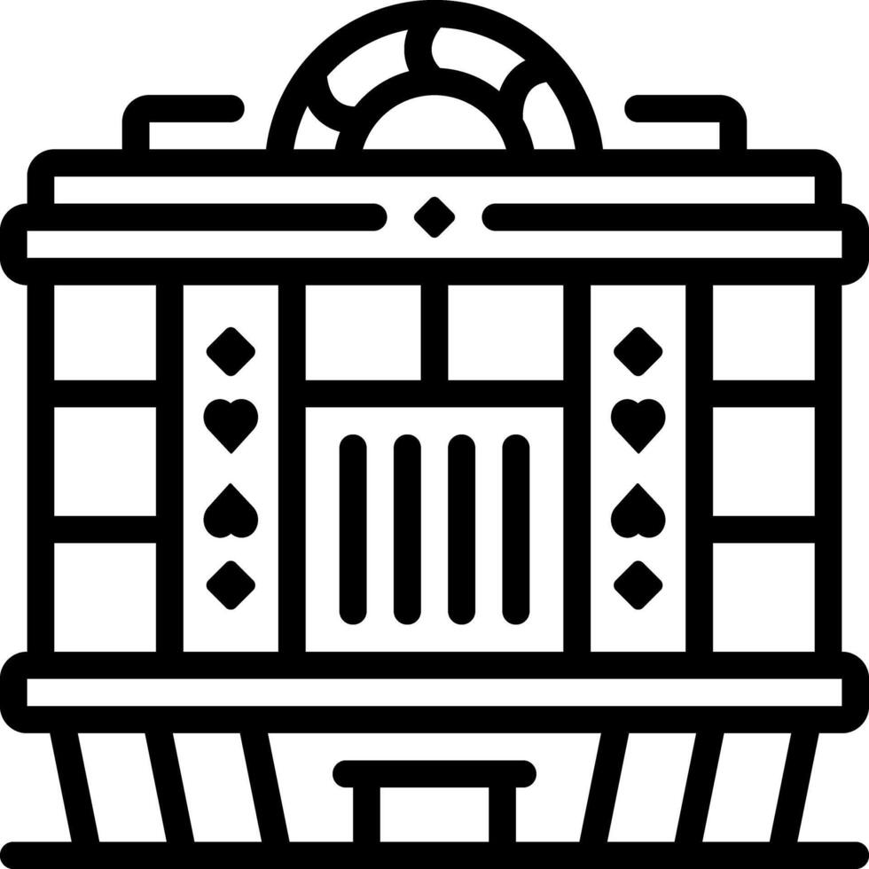 Black line icon for casino vector